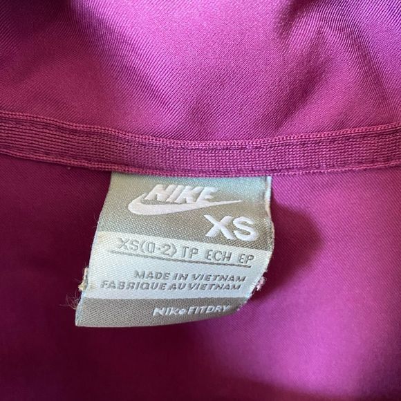 NIKE Purple Track Jacket With Front Zipper & Pockets - Picture 3 of 7